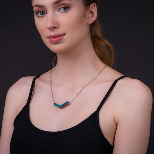 Arrow Recycled Skateboard Chain Necklace-1