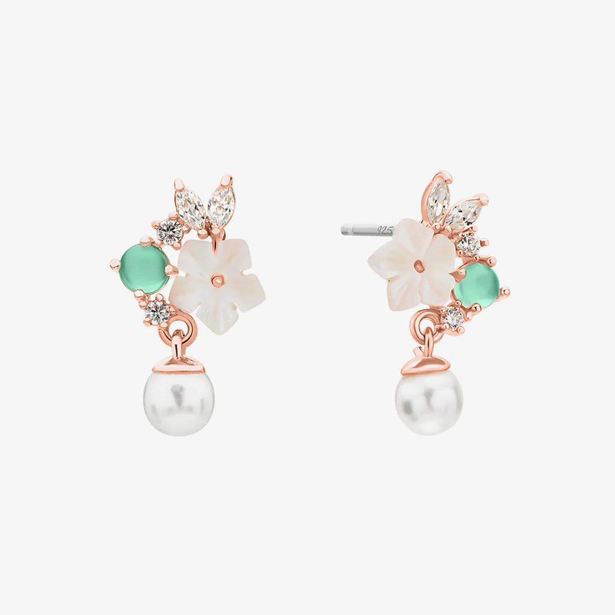 Lily green moonstone dangle earrings-6